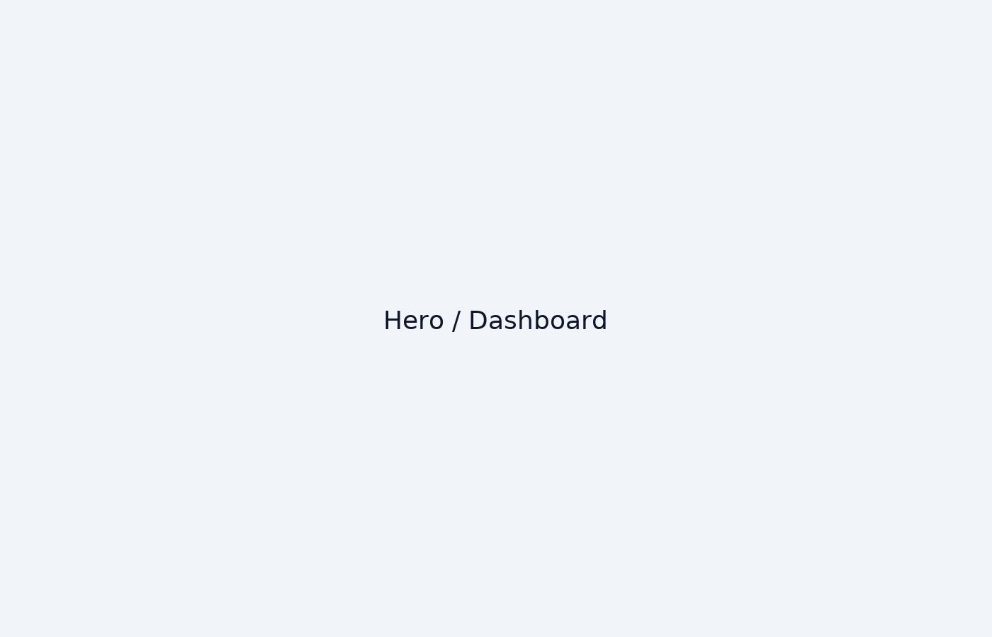Dashboard mockup